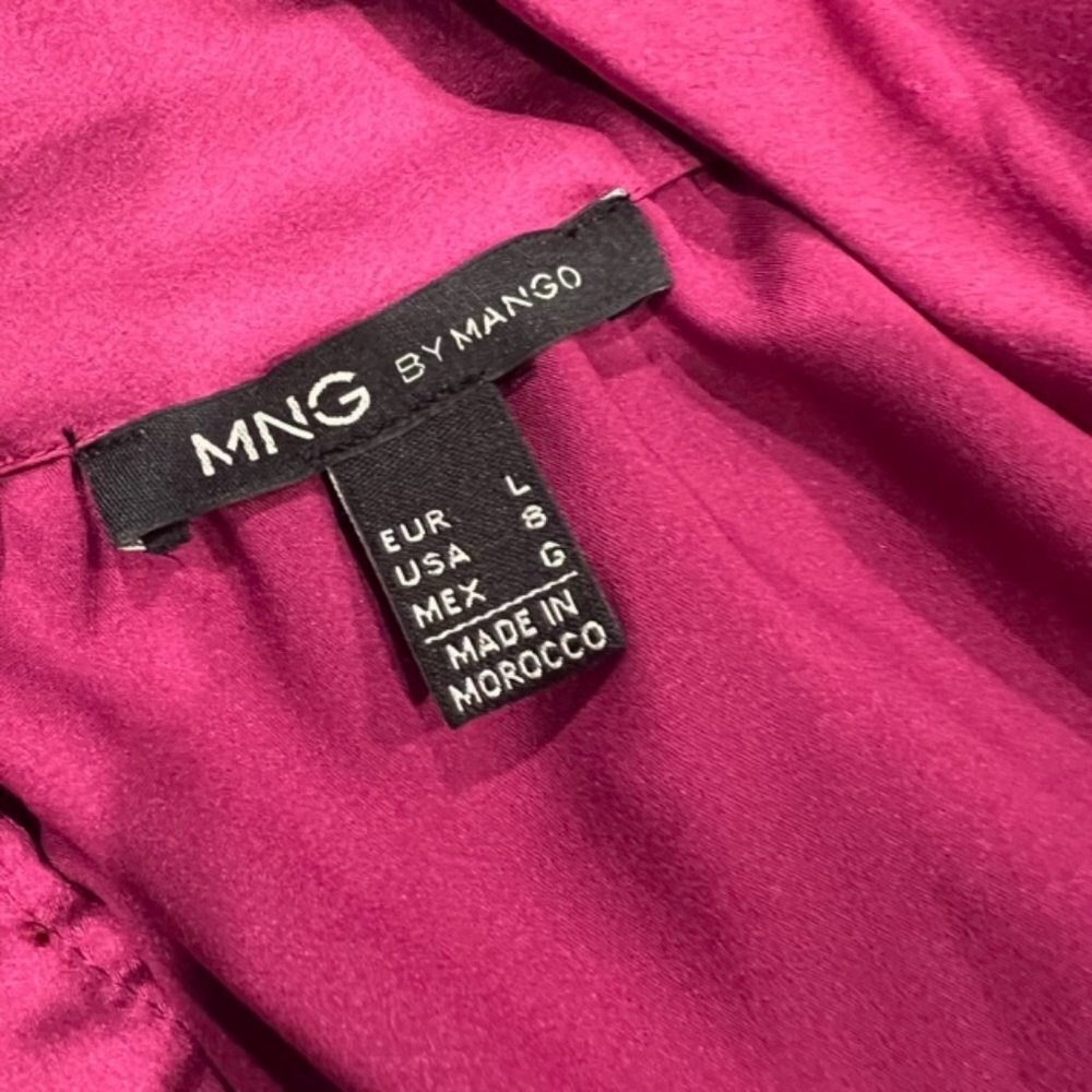 MNG By Mango Purple & Black Sleeveless Cowl Neck Dress Size 8 - Picture 10 of 10